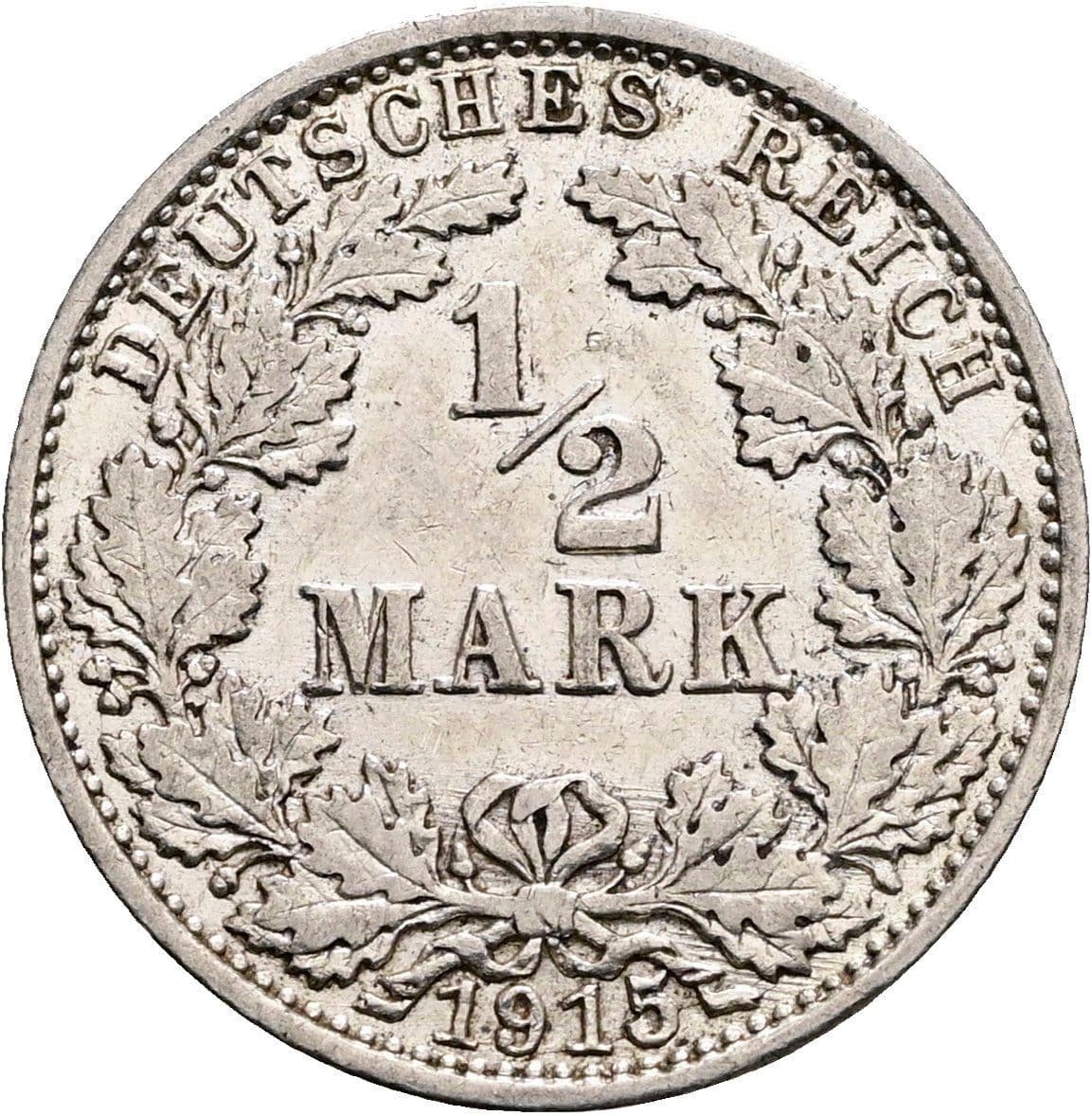 1/2 Mark 1915 G – Vorderseite