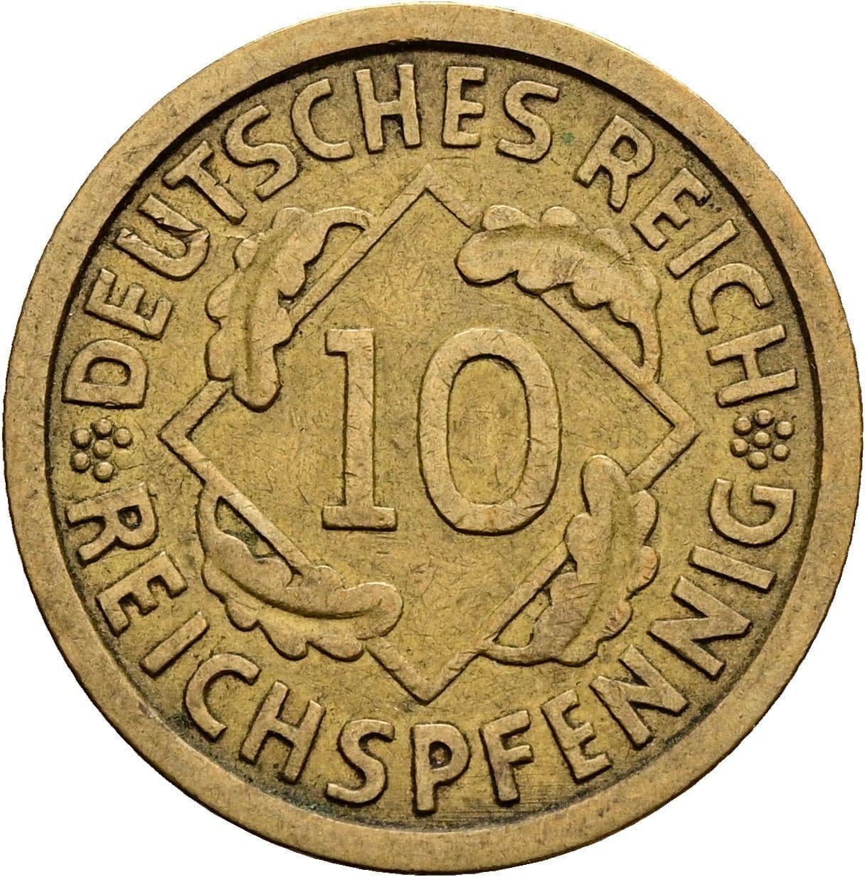 10 Reichspfennig 1924 A – Vorderseite