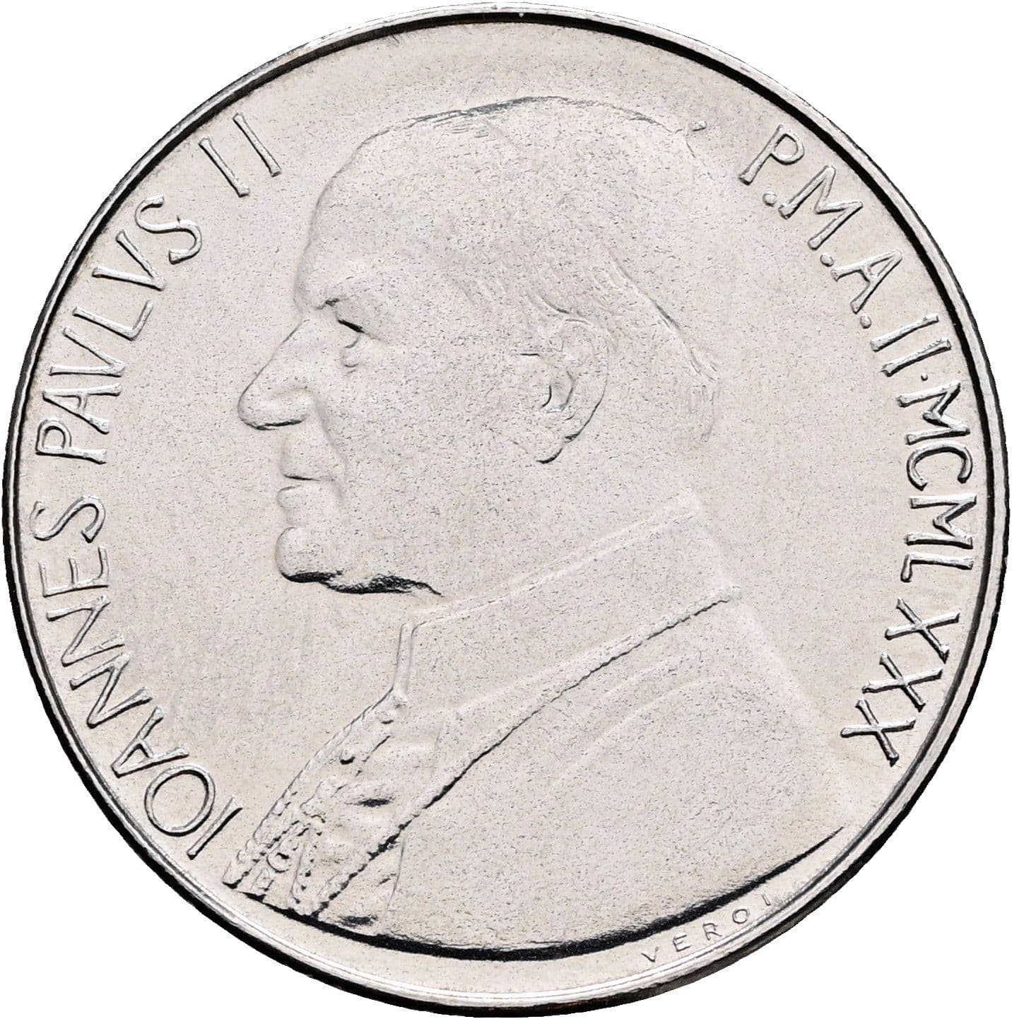 50 Lire Papst Johannes Paul II. 1978-2005 2/1980 – Vorderseite