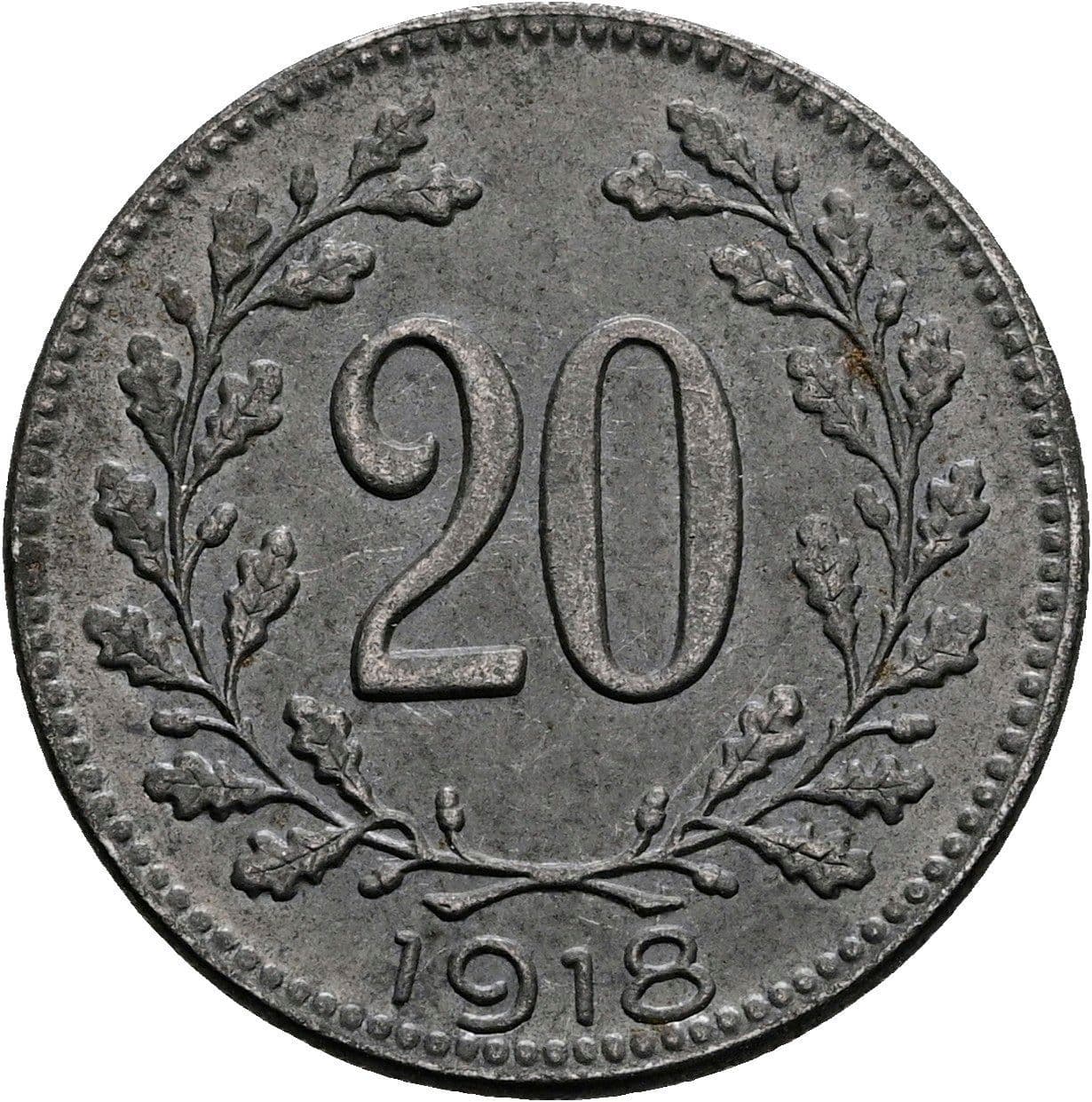 20 Heller Karl I. 1916-1918 1918 – Vorderseite