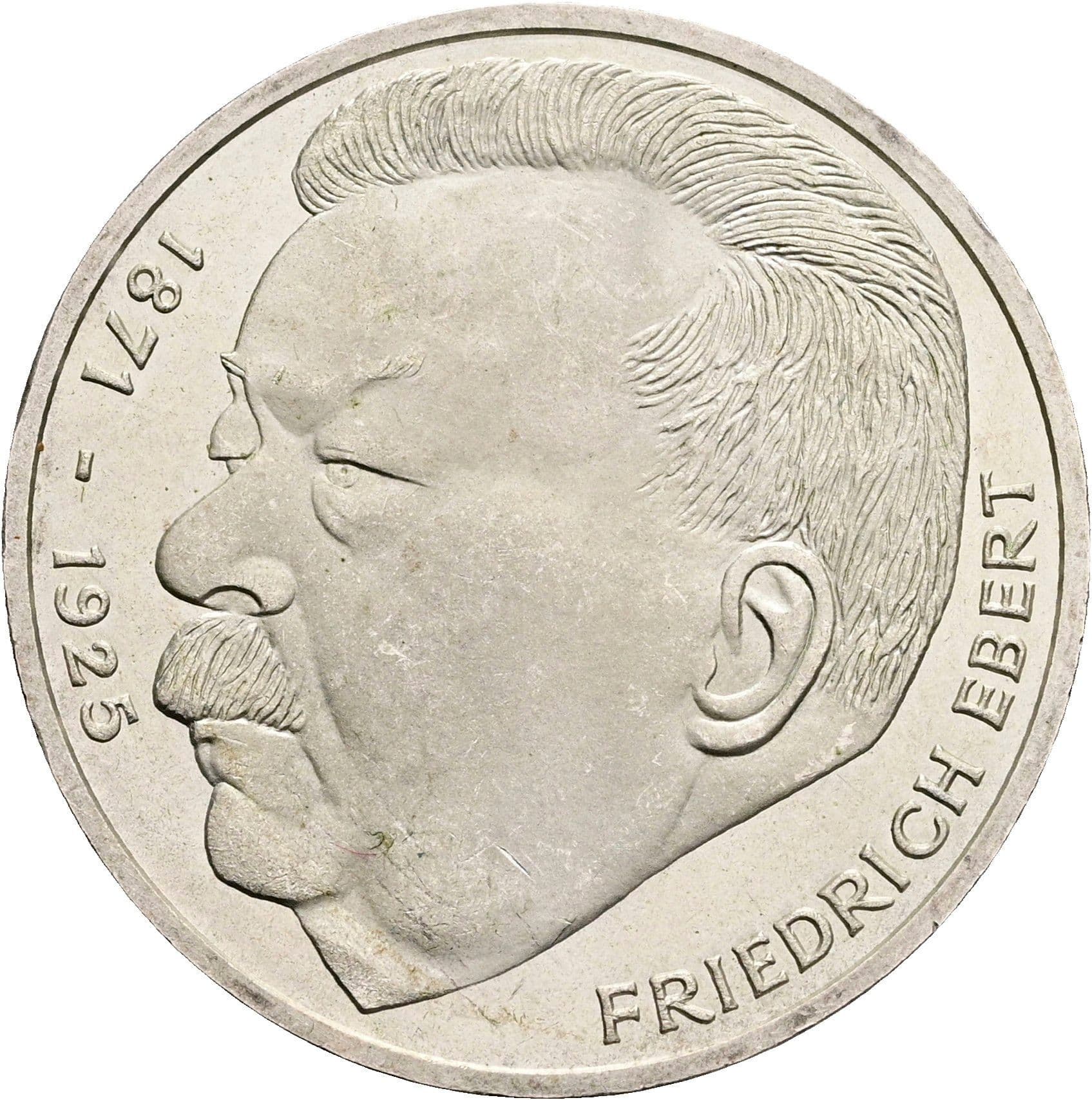 5 Deutsche Mark 1975 J – Vorderseite