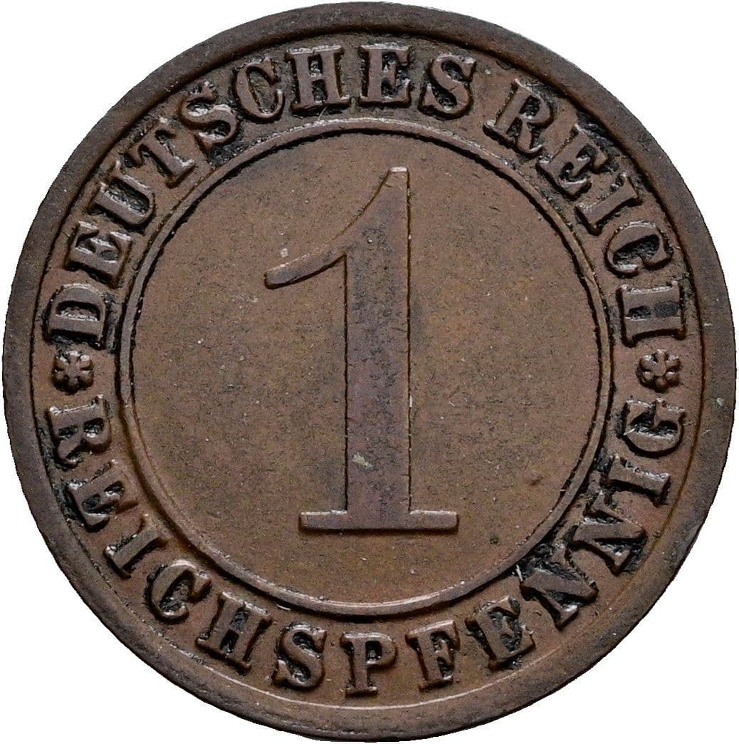1 Reichspfennig 1931 G – Vorderseite