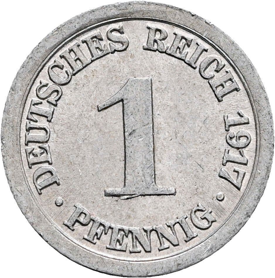 1 Pfennig 1917 A – Vorderseite