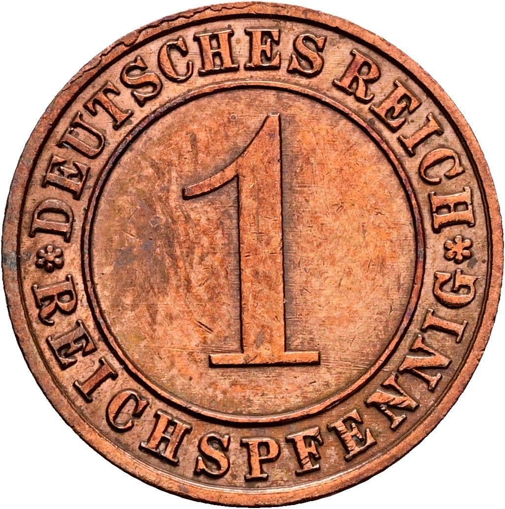 1 Reichspfennig 1927 A – Vorderseite