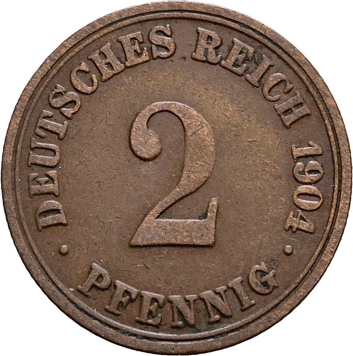 2 Pfennig 1904 A – Vorderseite