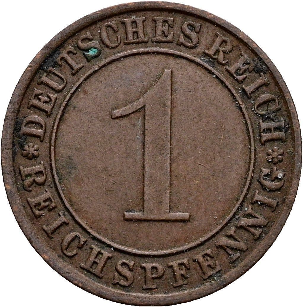 1 Reichspfennig 1934 A – Vorderseite