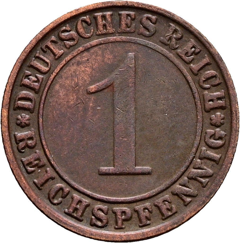1 Reichspfennig 1934 E – Vorderseite