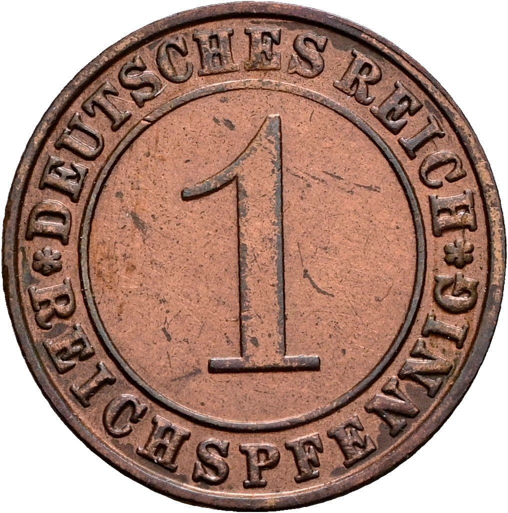 1 Reichspfennig 1935 E – Vorderseite