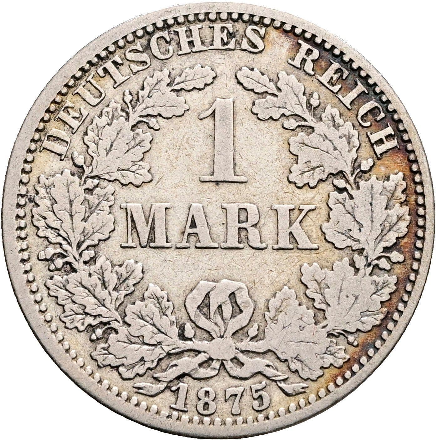 1 Mark 1875 A – Vorderseite