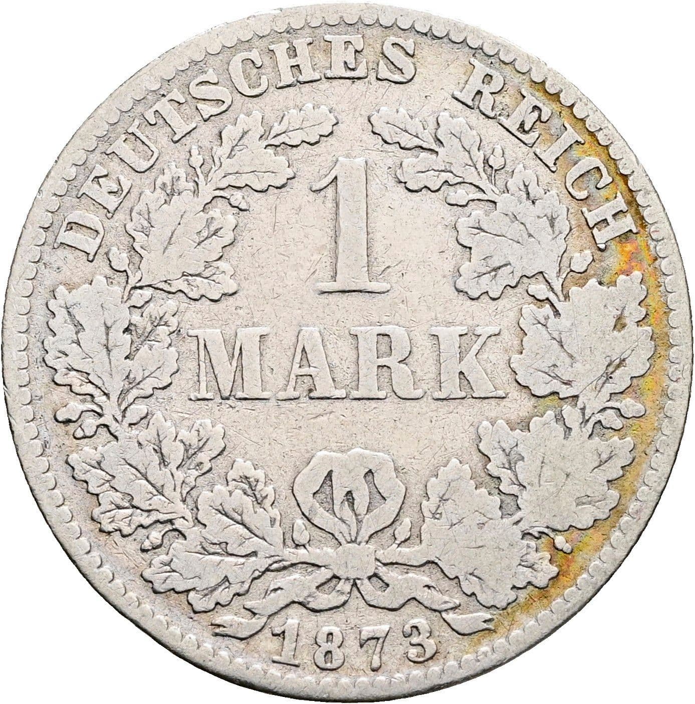 1 Mark 1873 D – Vorderseite