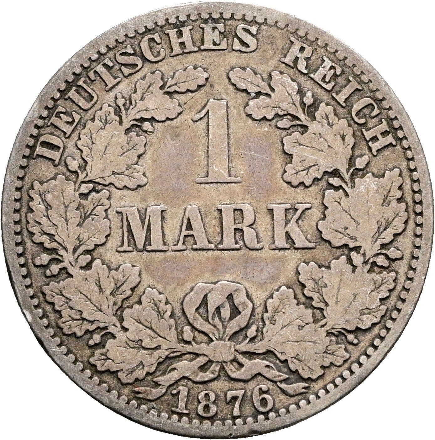 1 Mark 1876 A – Vorderseite