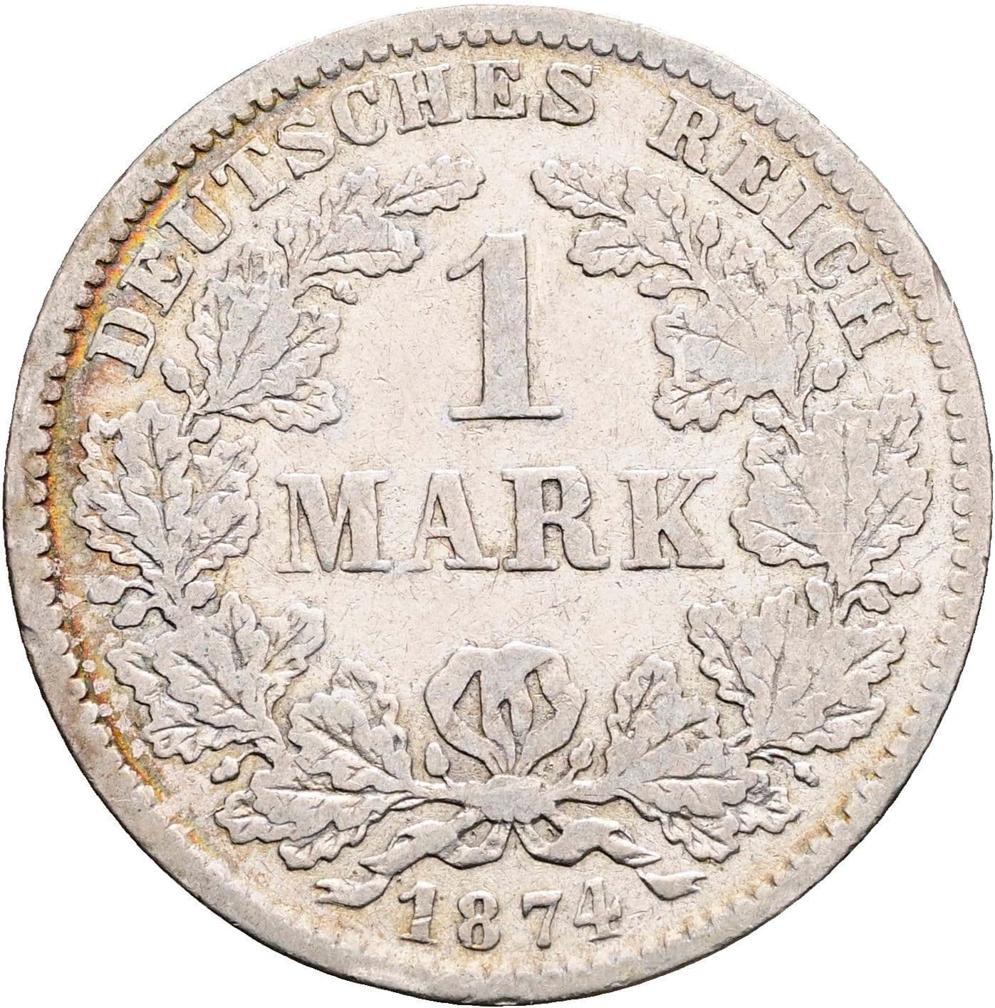 1 Mark 1874 D – Vorderseite