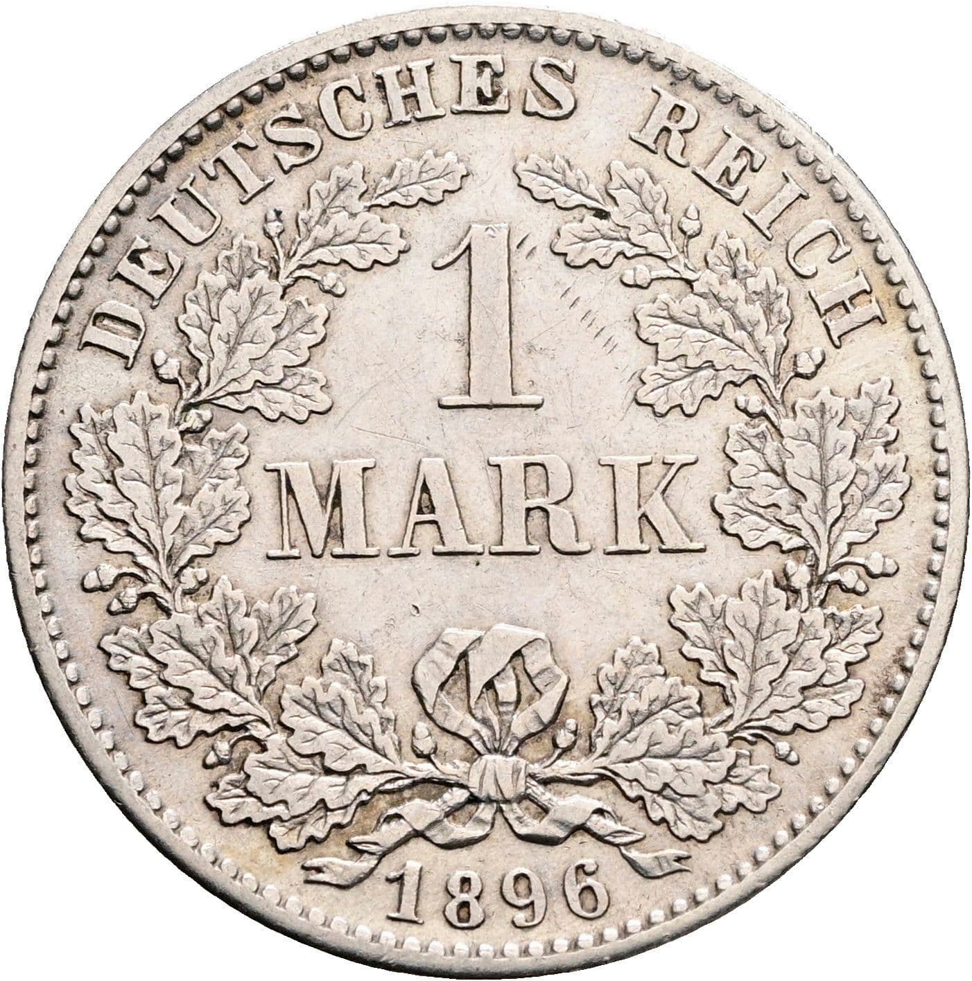 1 Mark 1896 D – Vorderseite