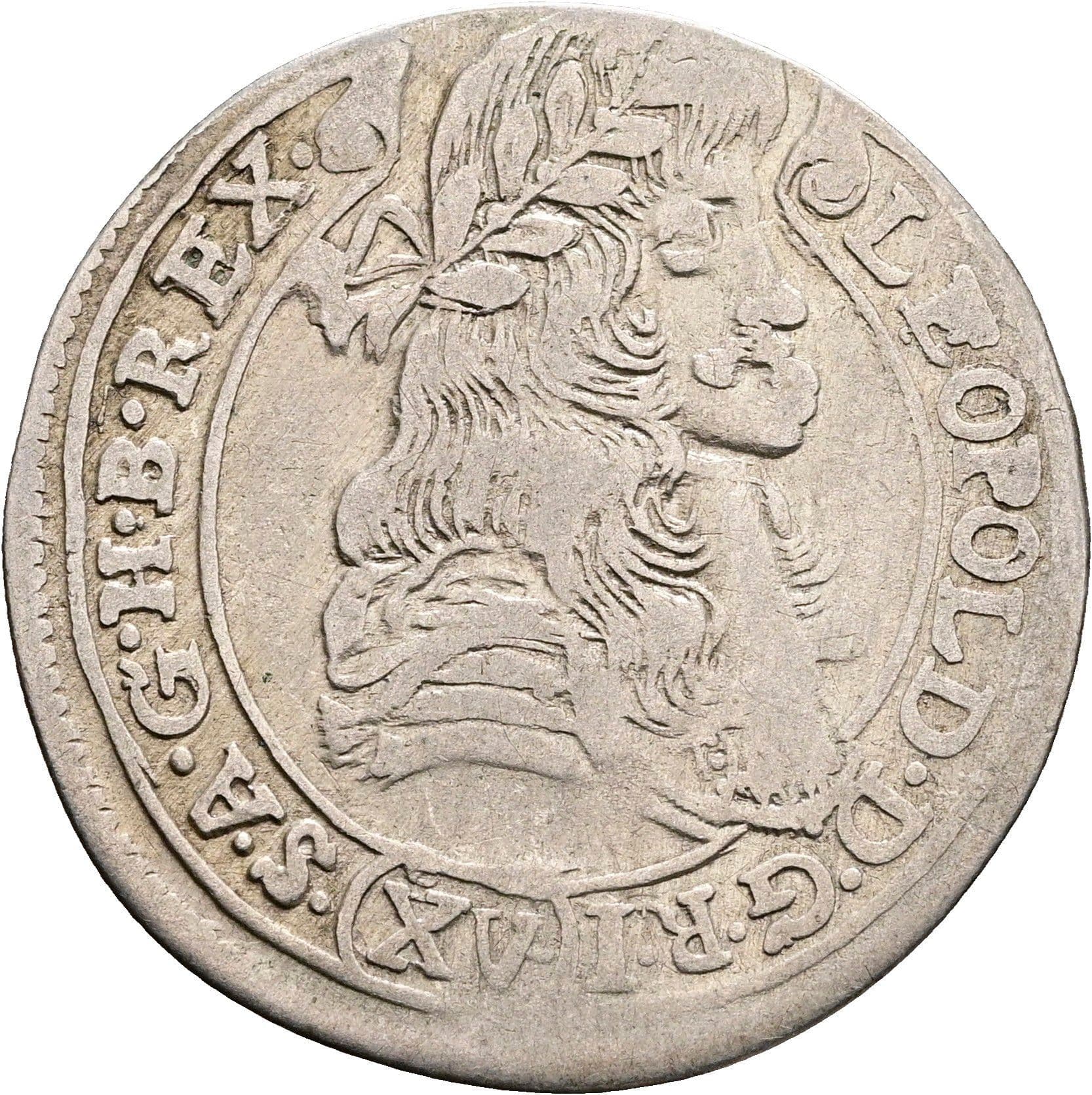 15 Kreuzer Leopold I. 1657-1705 Kremnitz 1678 KB – Vorderseite