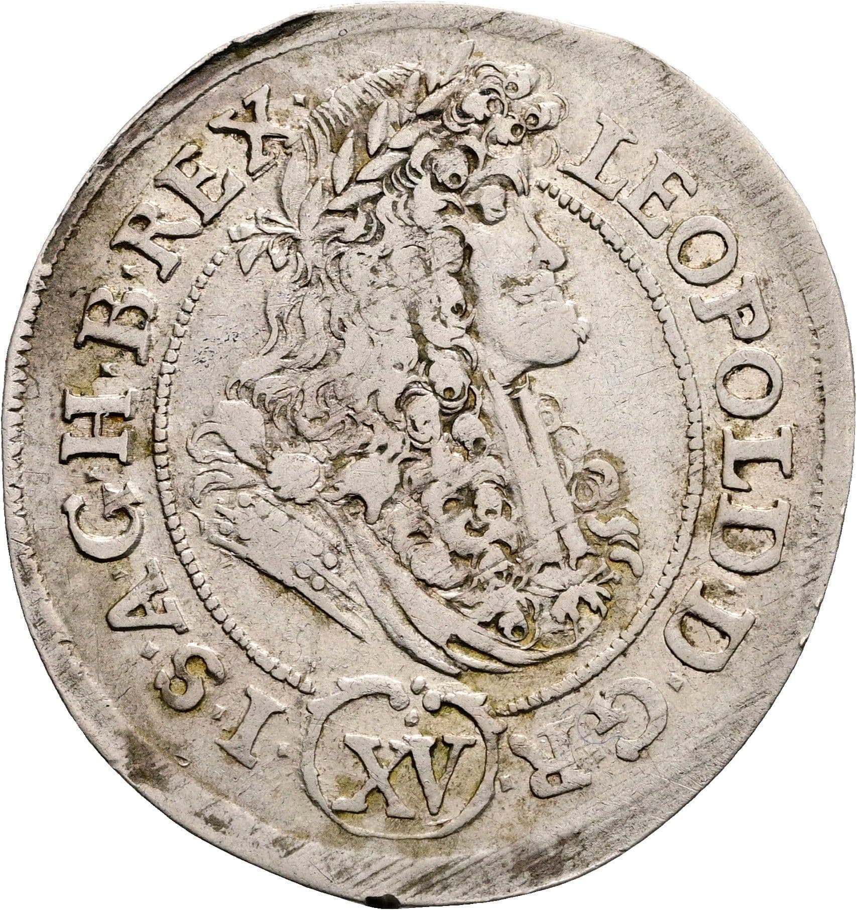 15 Kreuzer Leopold I. 1657-1705 Kremnitz 1692 KB – Vorderseite