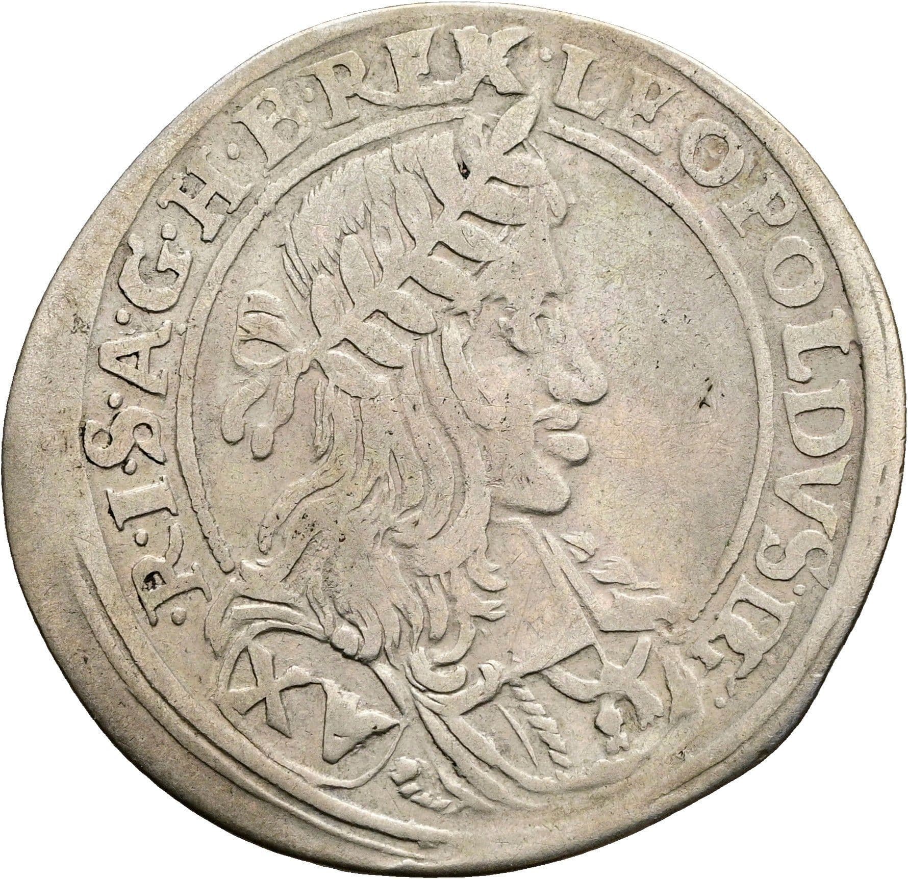 15 Kreuzer Leopold I. 1657-1705 Wien 1661 CA – Vorderseite