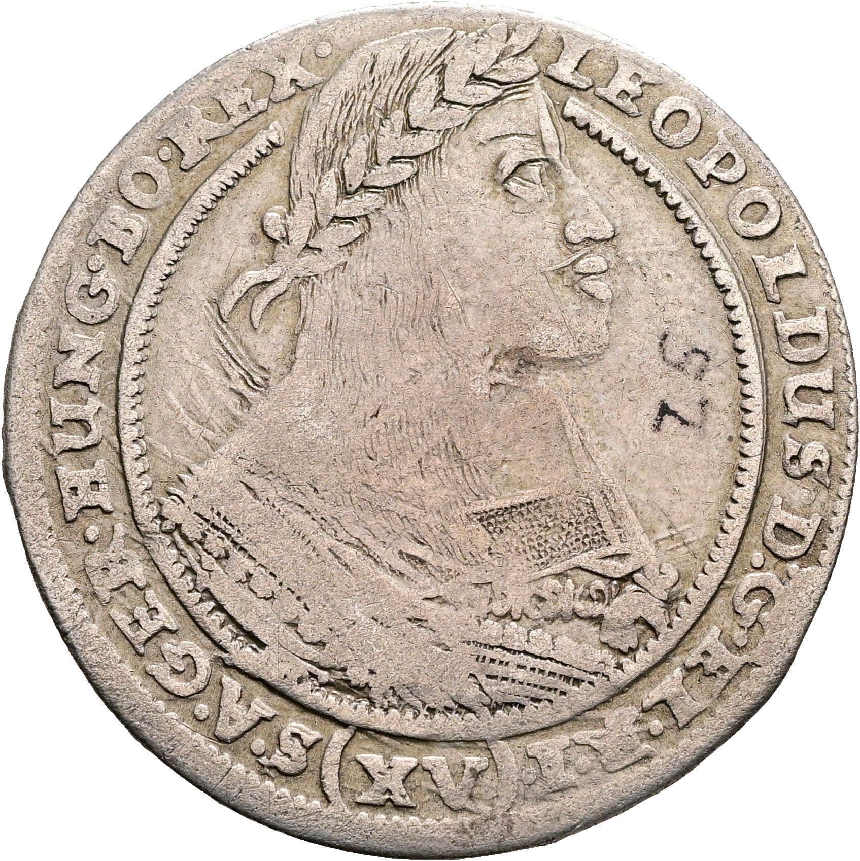 15 Kreuzer Leopold I. 1657-1705 Breslau 1662 – Vorderseite