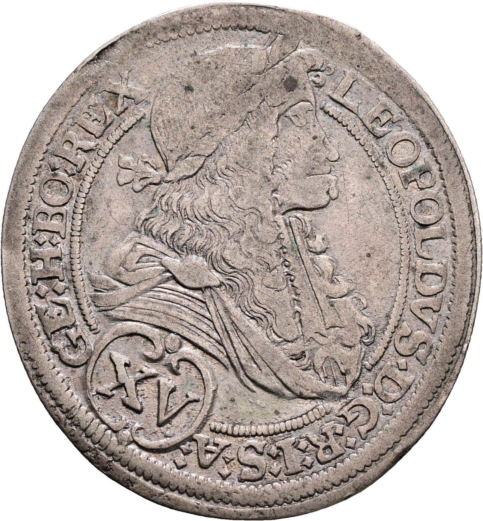 15 Kreuzer Leopold I. 1657-1705 Graz 1696 – Vorderseite