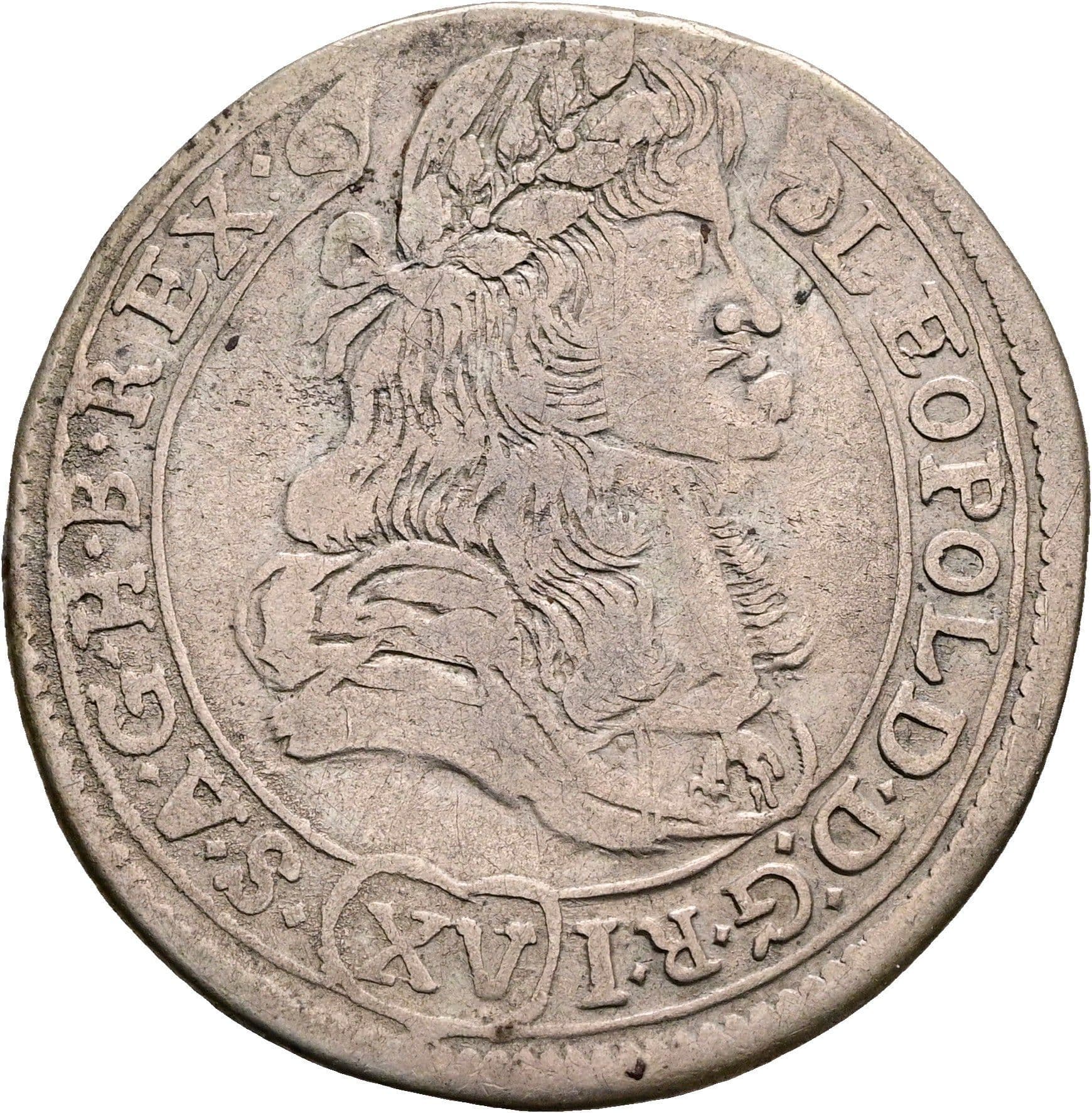 15 Kreuzer Leopold I. 1657-1705 Kremnitz 1681 KB – Vorderseite