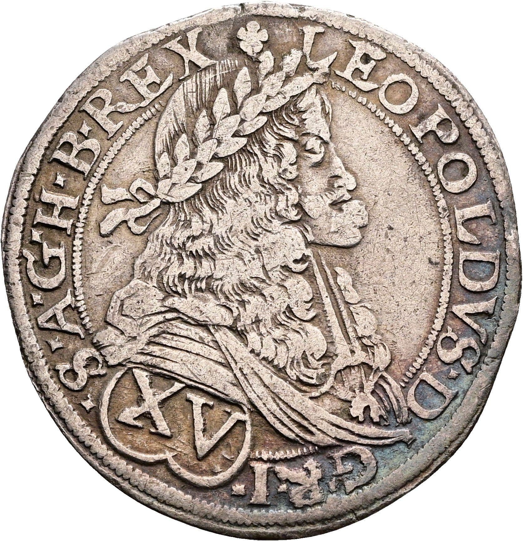 15 Kreuzer Leopold I. 1657-1705 Wien 1676 – Vorderseite