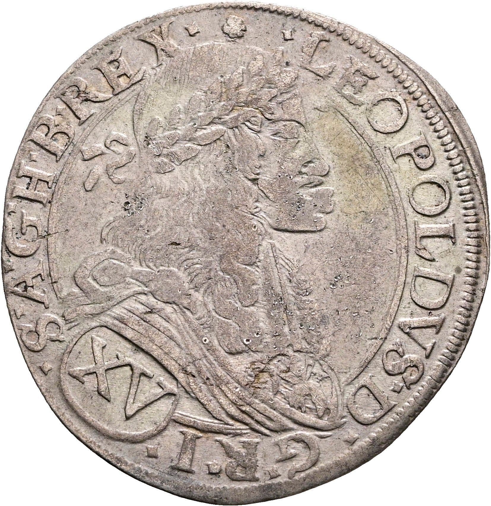 15 Kreuzer Leopold I. 1657-1705 Wien 1674 – Vorderseite