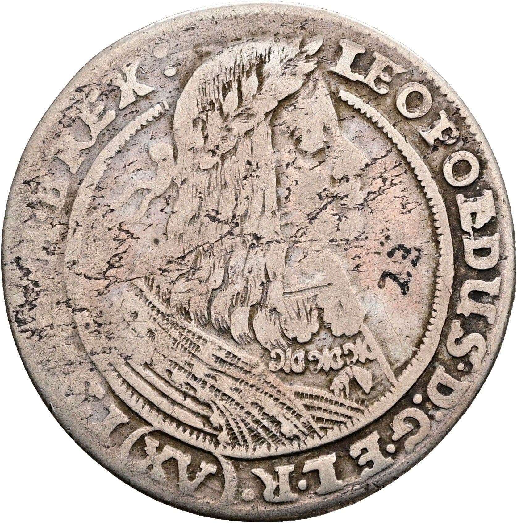 15 Kreuzer Leopold I. 1657-1705 Breslau 1662 – Vorderseite