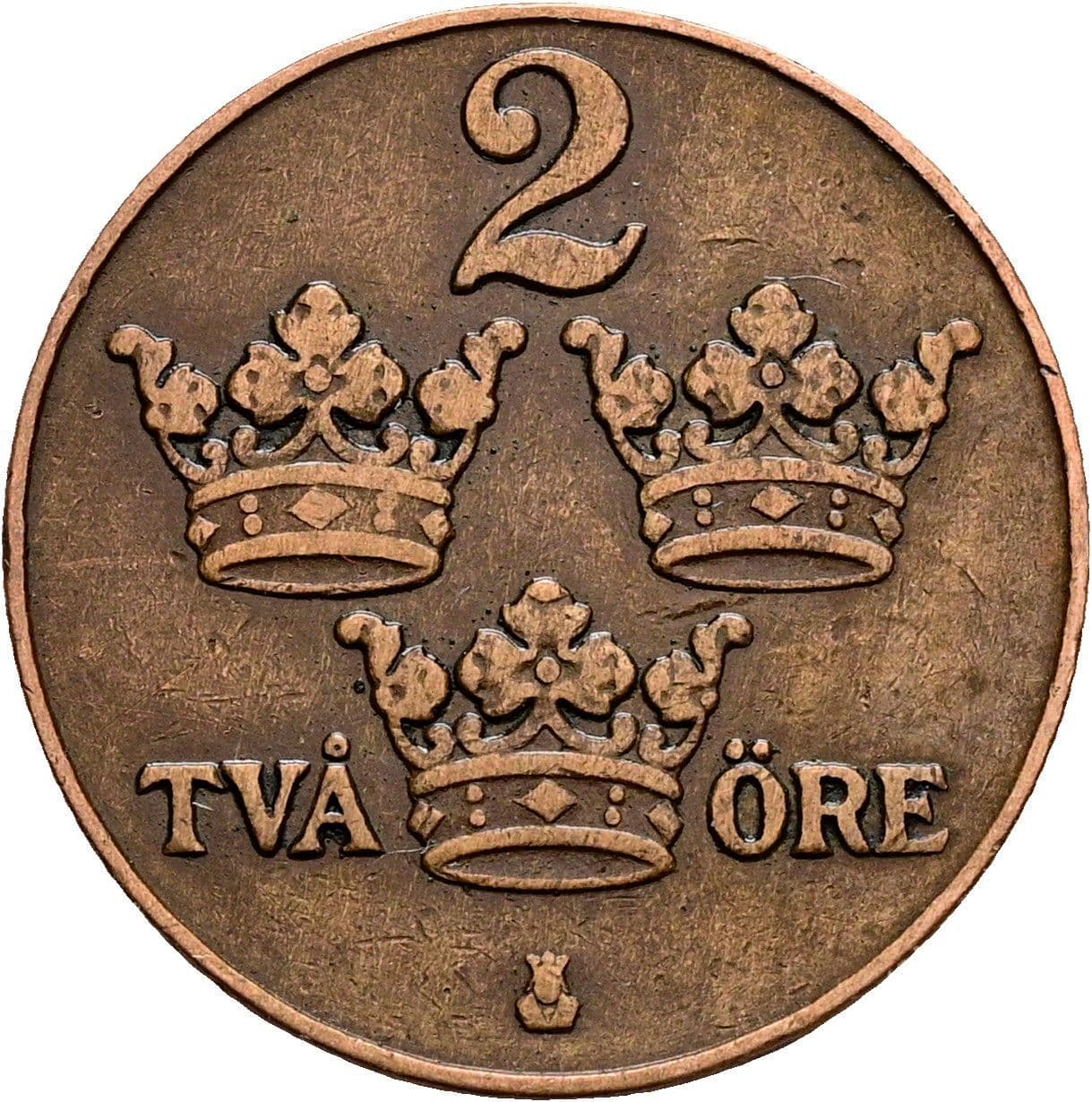 2 Öre Gustaf V. 1907-1950 1925 – Vorderseite