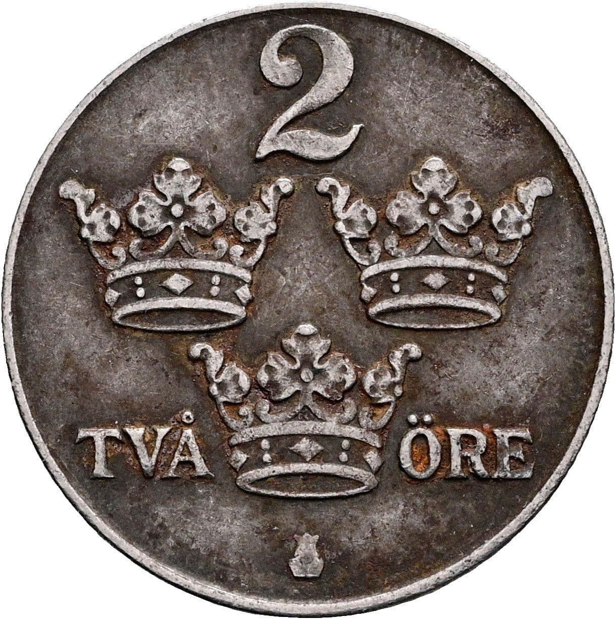 2 Öre Gustaf V. 1907-1950 1946 – Vorderseite