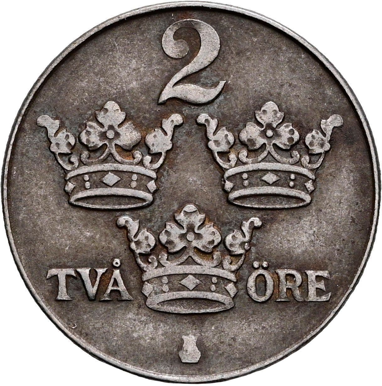 2 Öre Gustaf V. 1907-1950 1948 – Vorderseite