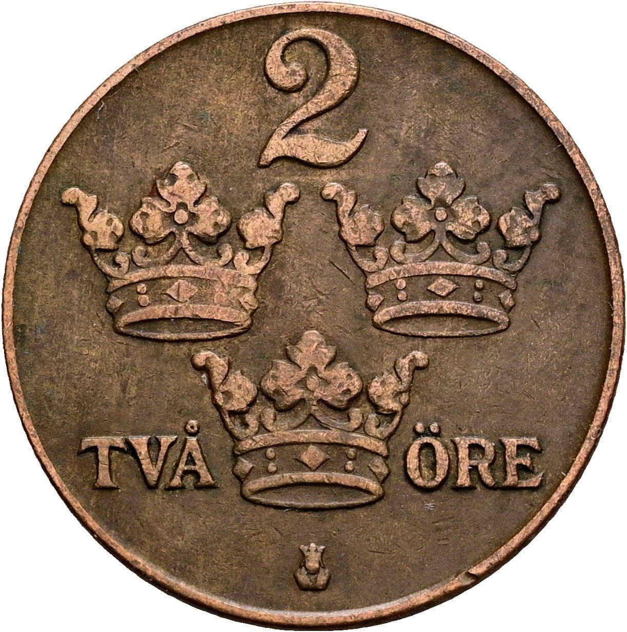 2 Öre Gustaf V. 1907-1950 1941 – Vorderseite