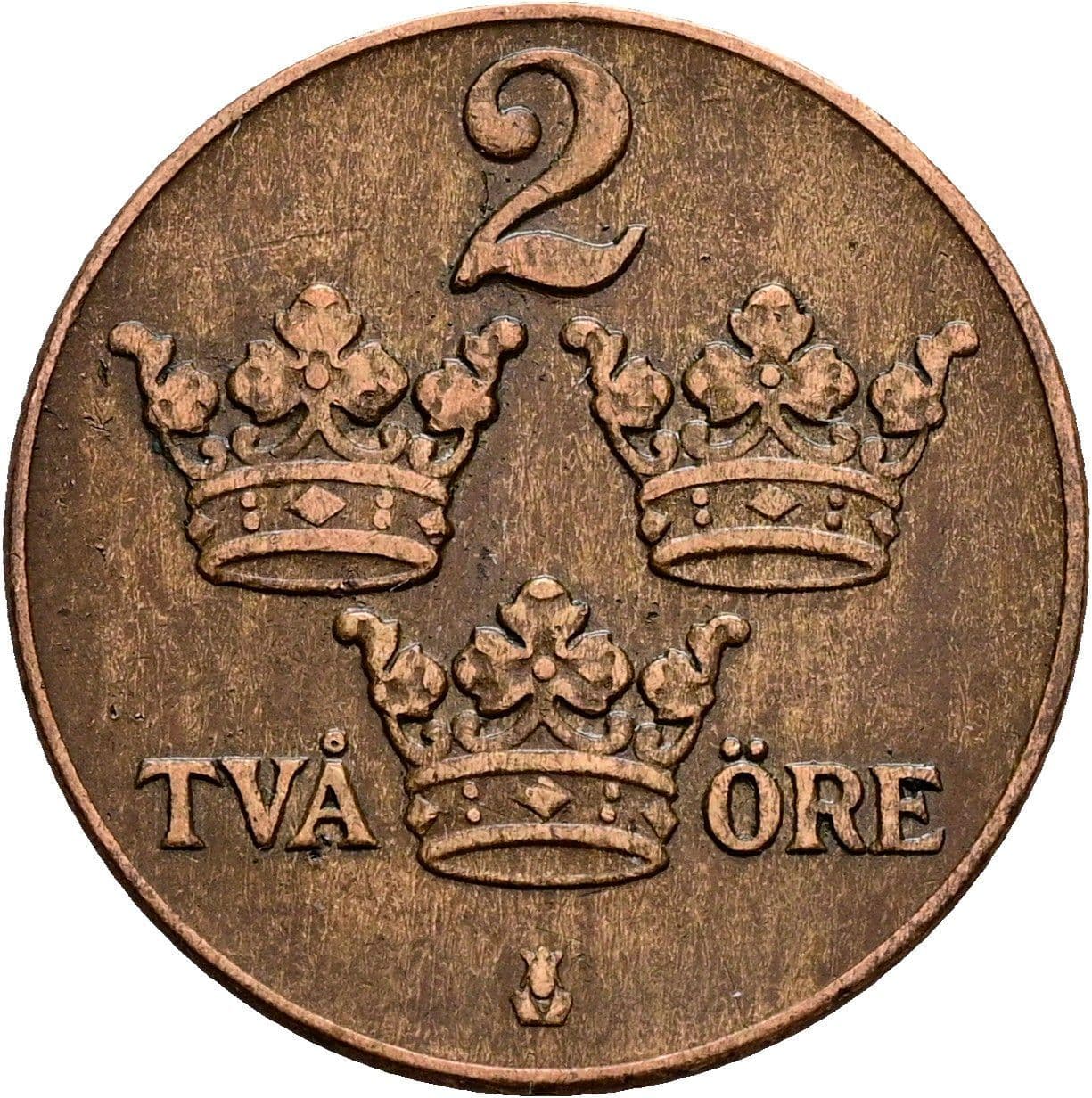 2 Öre Gustaf V. 1907-1950 1931 – Vorderseite