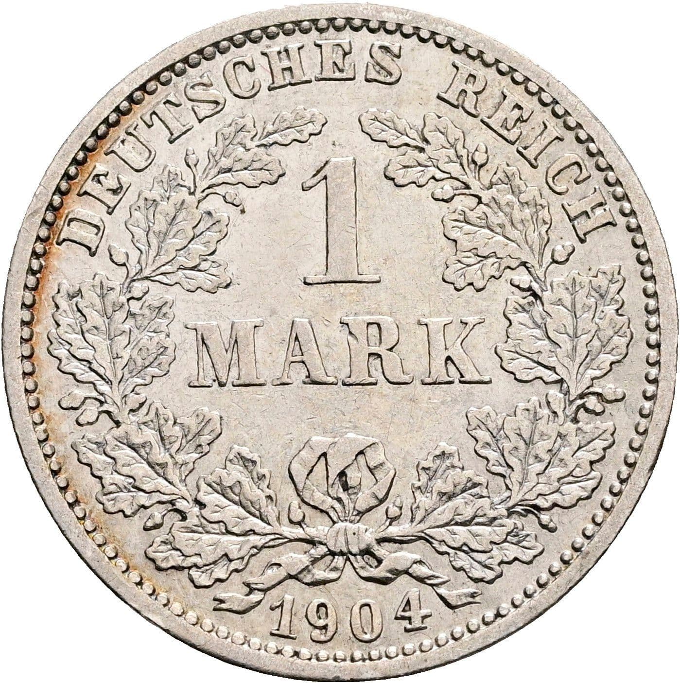 1 Mark 1904 D – Vorderseite