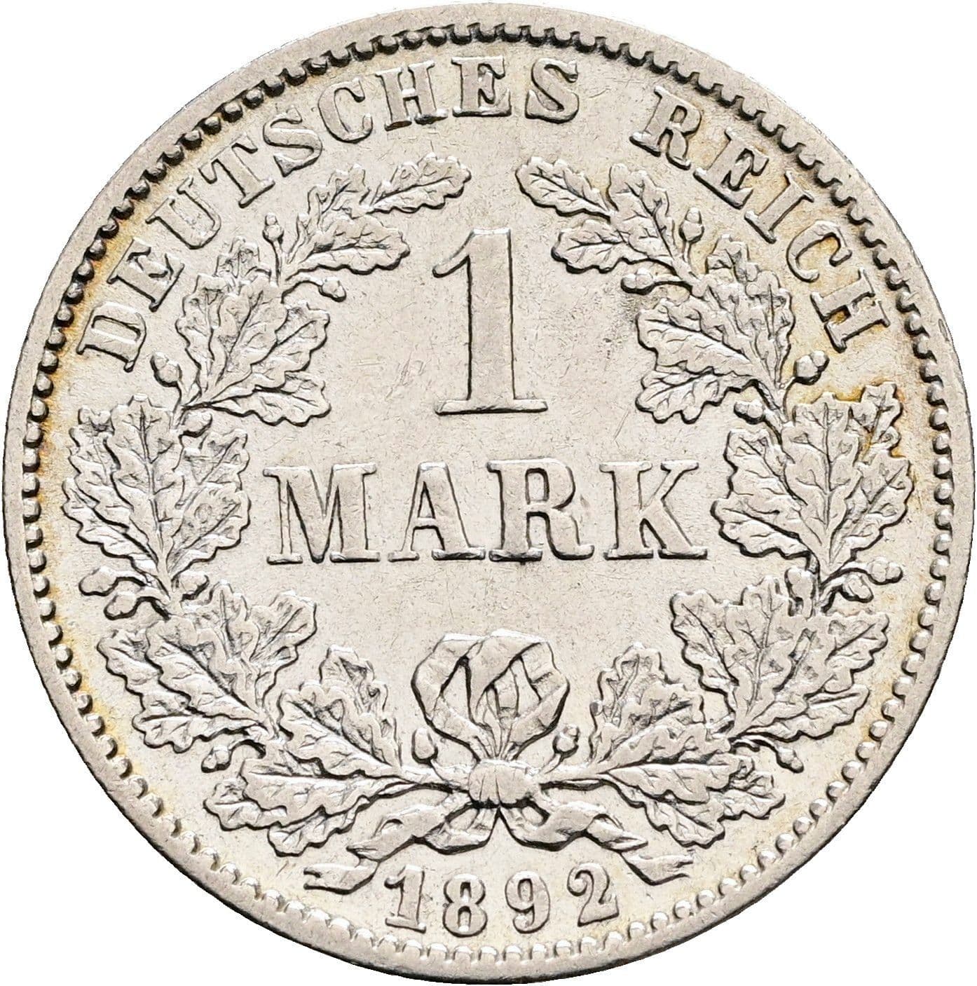 1 Mark 1892 F – Vorderseite