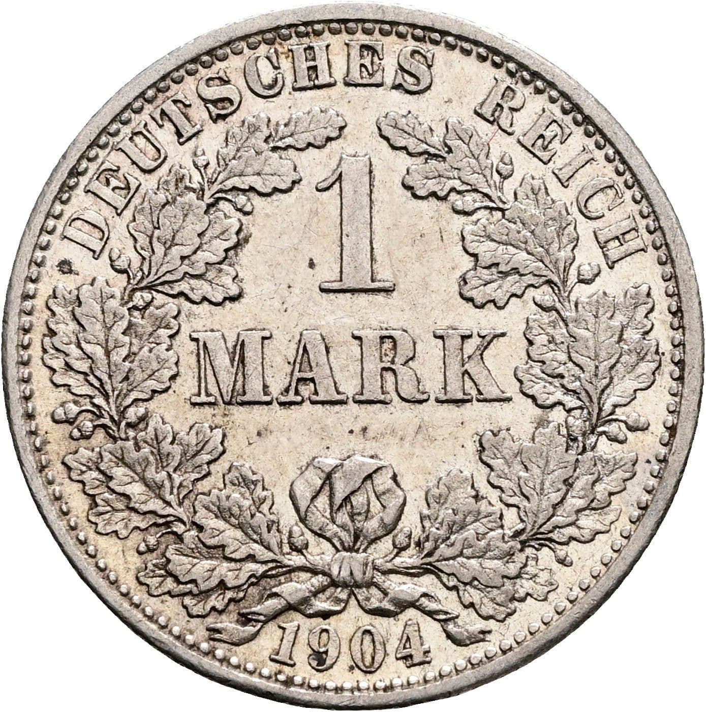 1 Mark 1904 F – Vorderseite