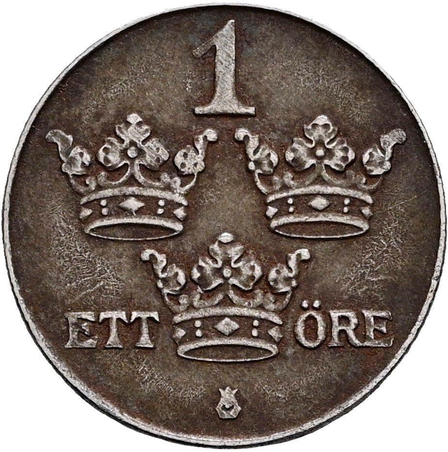 1 Öre Gustaf V. 1907-1950 1946 – Vorderseite
