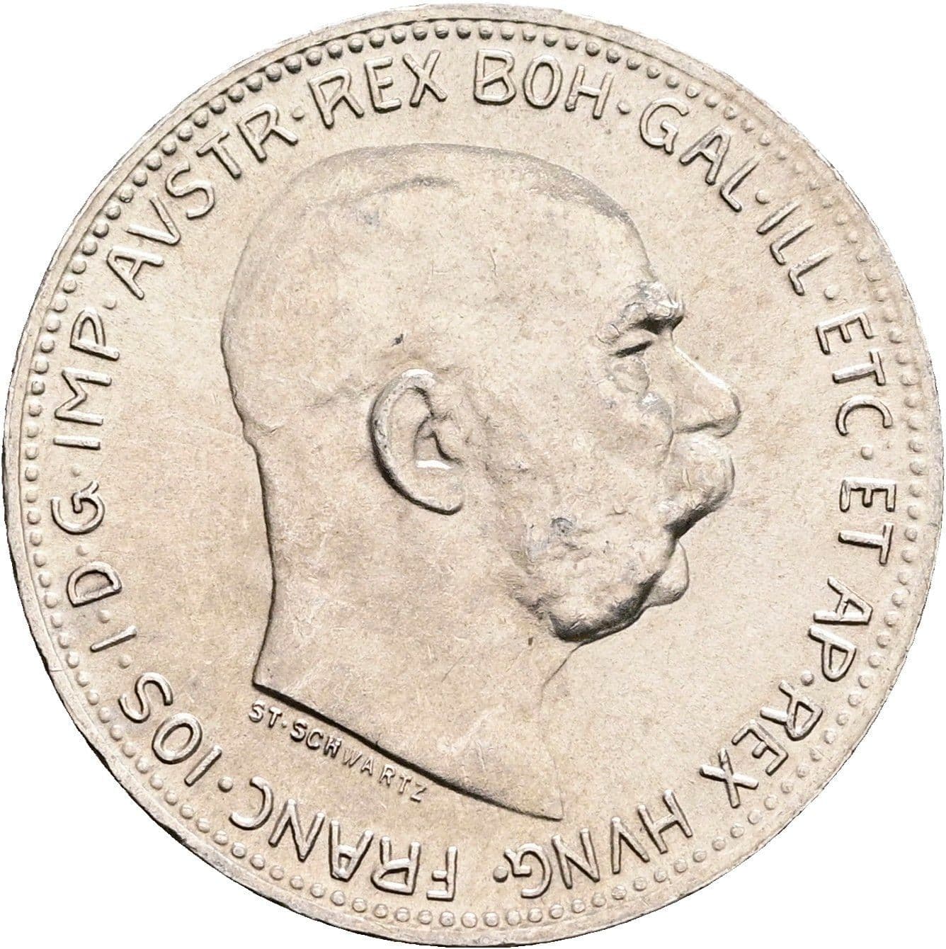 1 Krone Franz Joseph I. 1846-1918 1916 – Vorderseite