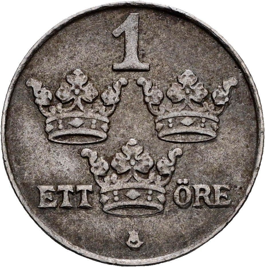 1 Öre Gustaf V. 1907-1950 1950 – Vorderseite