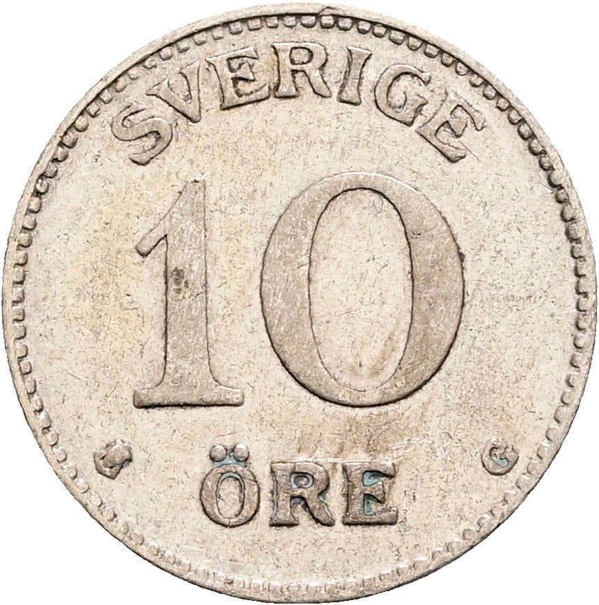 10 Öre Gustaf V. 1907-1950 1941 – Vorderseite