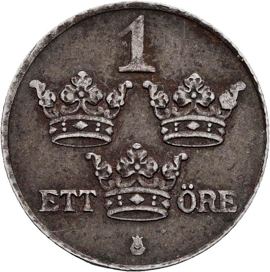 1 Öre Gustaf V. 1907-1950 1949 – Vorderseite