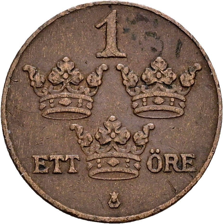 1 Öre Gustaf V. 1907-1950 1936 – Vorderseite