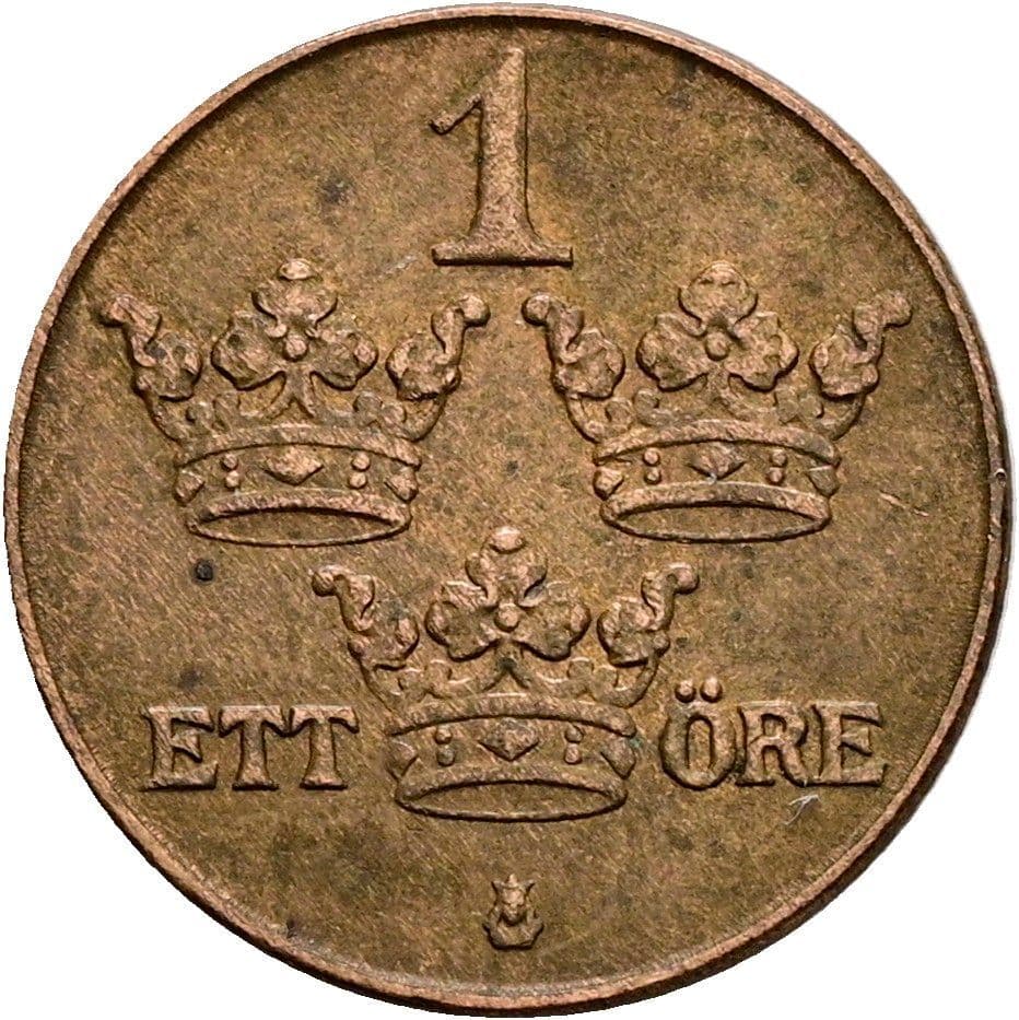 1 Öre Gustaf V. 1907-1950 1940 – Vorderseite