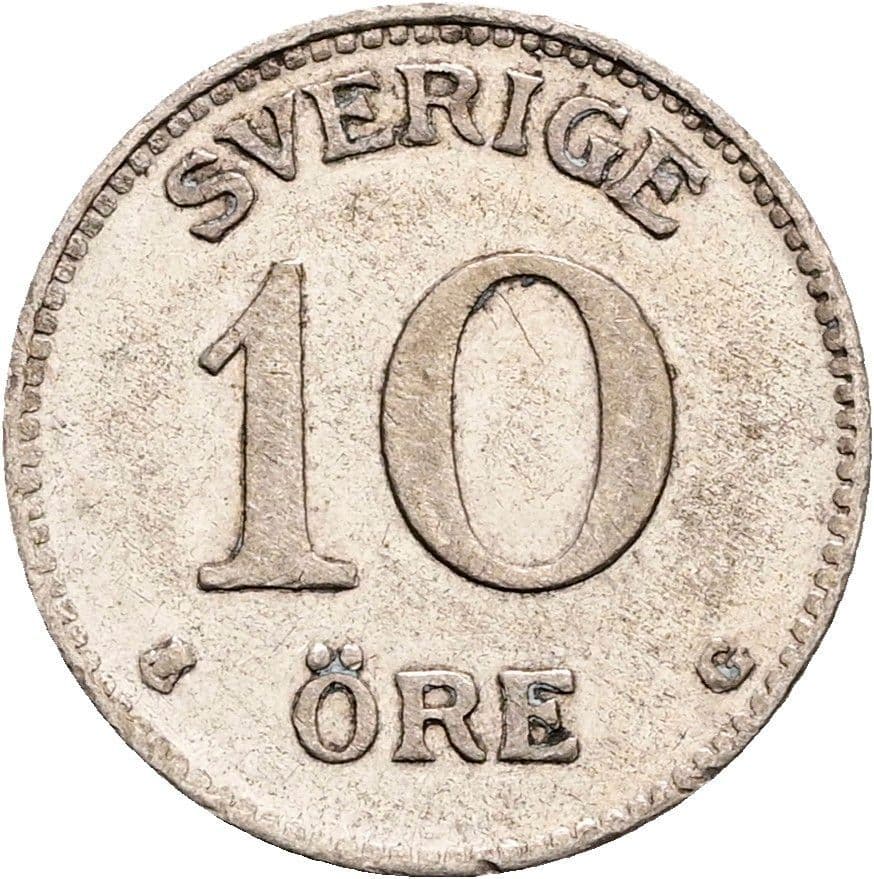 10 Öre Gustaf V. 1907-1950 1930 – Vorderseite