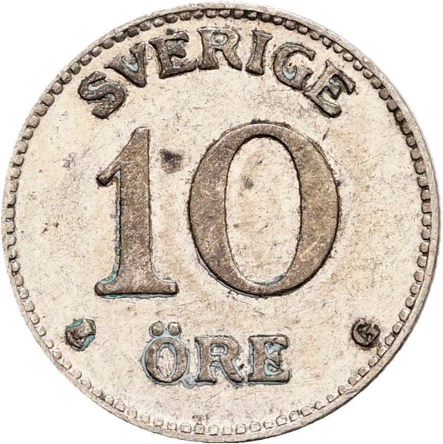 10 Öre Gustaf V. 1907-1950 1942 – Vorderseite