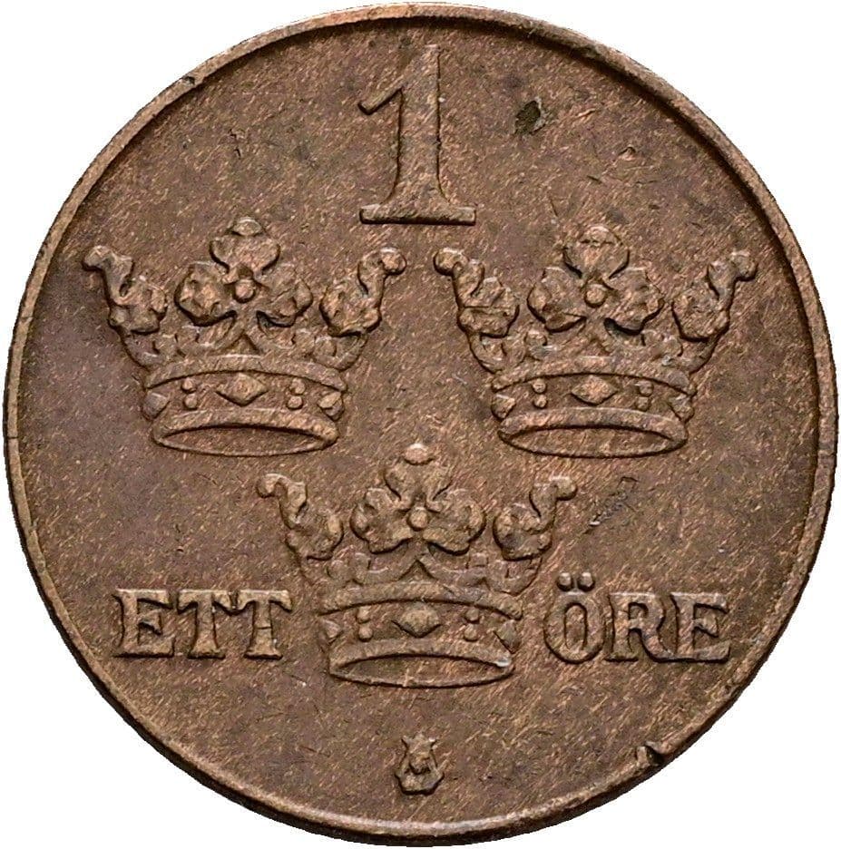 1 Öre Gustaf V. 1907-1950 1936 – Vorderseite