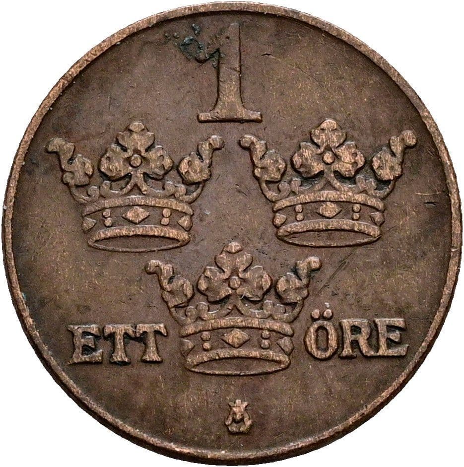 1 Öre Gustaf V. 1907-1950 1935 – Vorderseite