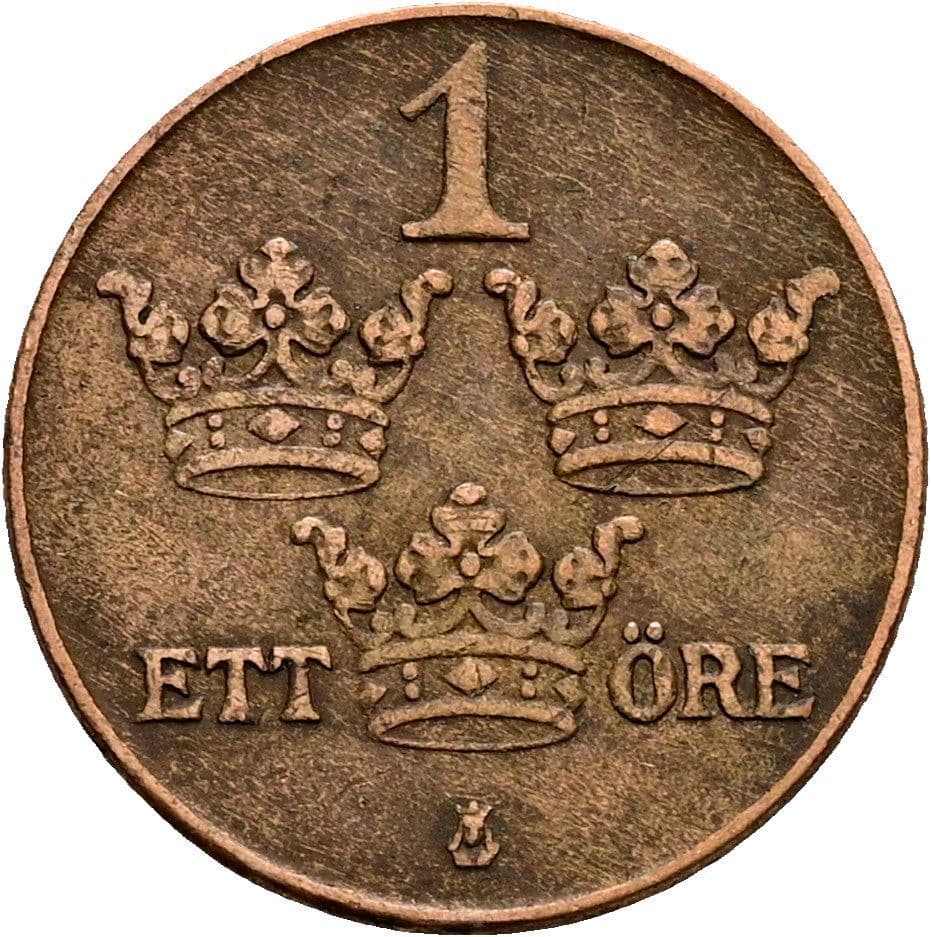 1 Öre Gustaf V. 1907-1950 1939 – Vorderseite