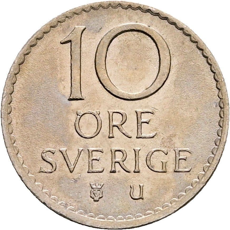 10 Öre Gustaf VI. Adolf 1950-1973 1963 – Vorderseite