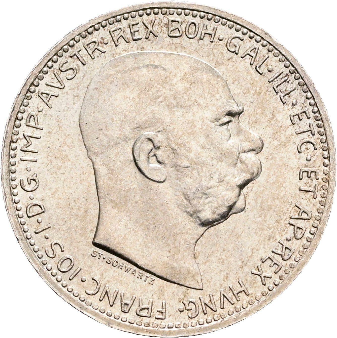 1 Krone Franz Joseph I. 1846-1918 1916 – Vorderseite