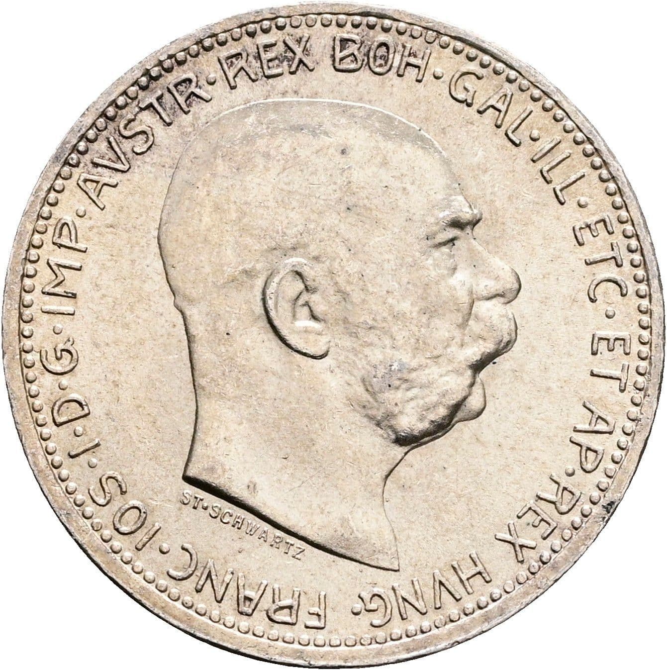 1 Krone Franz Joseph I. 1846-1918 1916 – Vorderseite