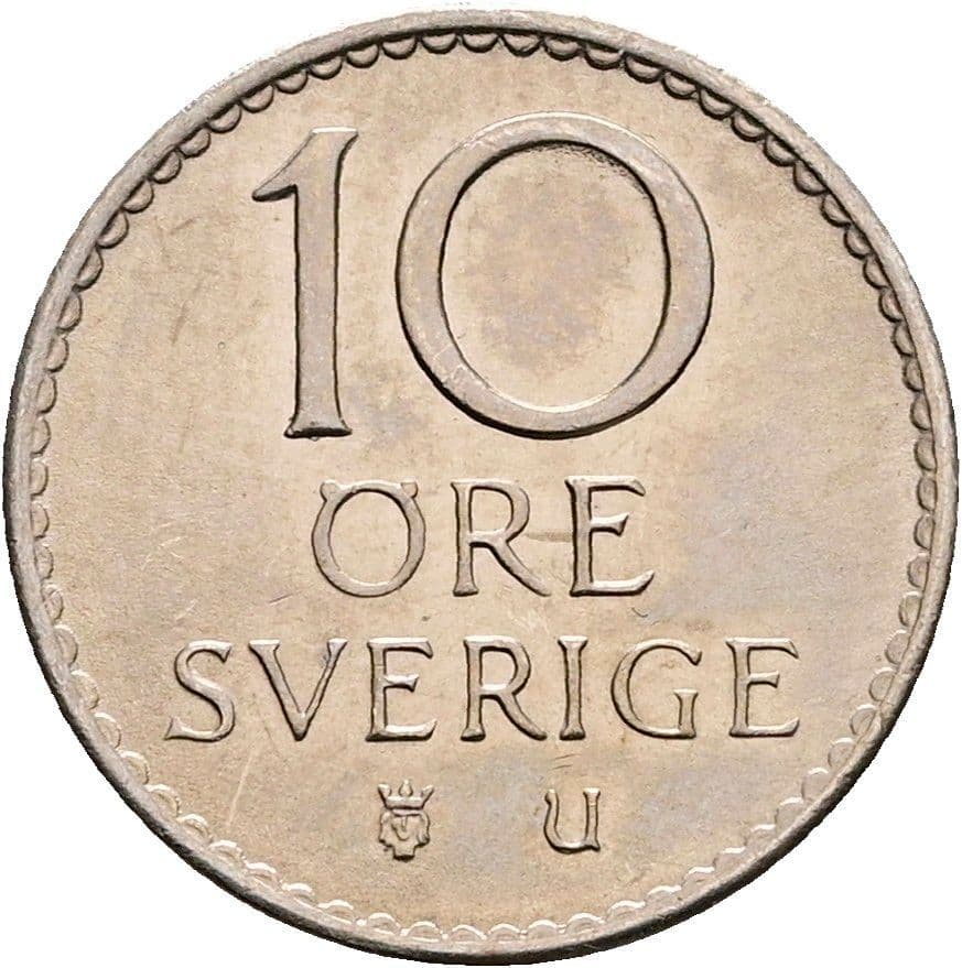 10 Öre Gustaf VI. Adolf 1950-1973 1966 – Vorderseite